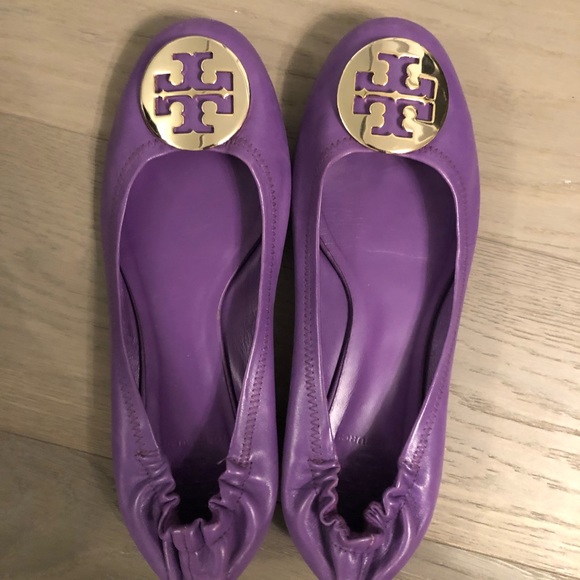 Tory burch purple flats Clearance